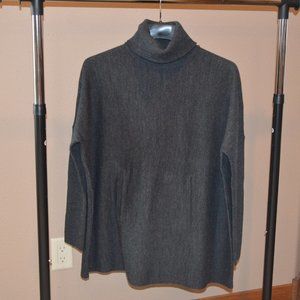 Tahari Charcoal Turtleneck Oversized Sweater